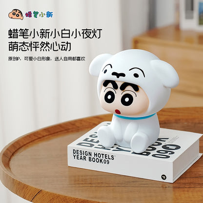 【衛青】現貨 蠟筆小新 小白 小夜燈 拍拍燈 節能燈 牀頭燈 睡眠燈 無需電池 新之助 小白 商品圖片 2