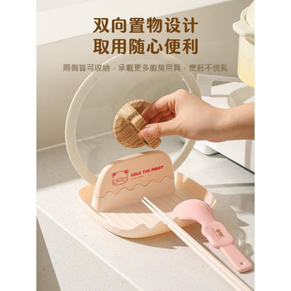 【川島屋】正版現貨 lulu豬 鍋蓋架 收納置物架 鍋鏟托架 放鍋蓋神器 筷勺架 送禮 商品圖片 2