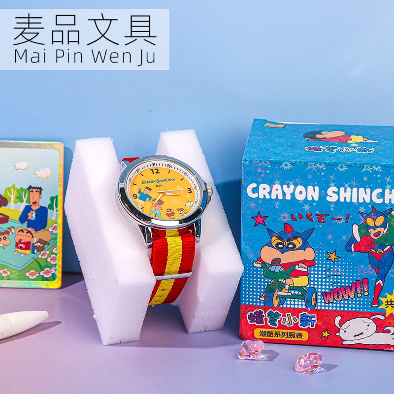 【麥和】限量現貨 蠟筆小新 手錶 指針錶 時針錶 第1代盲盒款 圖案隨機 男女同款 送禮 新之助 動感超人 商品圖片 2