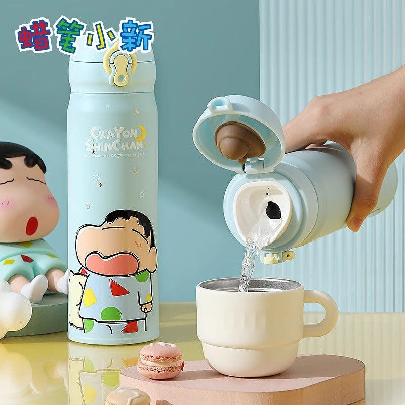 【曙曦】正版現貨 蠟筆小新 保溫杯 水杯 保溫瓶 隨行杯 睡衣小新 500ml 水瓶 新之助 送禮 商品圖片 2