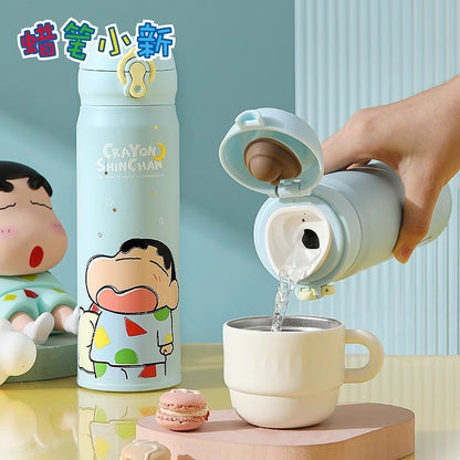 【曙曦】正版現貨 蠟筆小新 保溫杯 水杯 保溫瓶 隨行杯 睡衣小新 500ml 水瓶 新之助 送禮 商品圖片 2