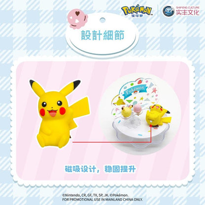 【實豐】正版現貨 寶可夢 皮卡丘 甜品套裝 公仔 擺件 亞克力防塵 送禮 耿鬼 商品圖片 2