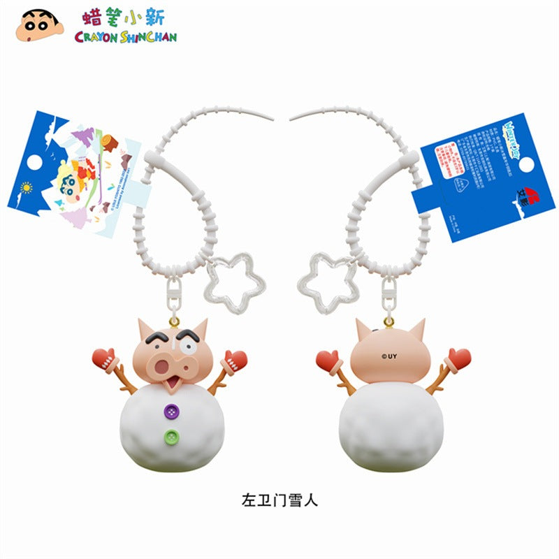 【千寶】現貨 蠟筆小新 冬天系列 鑰匙扣 鑰匙圈 掛飾 吊飾 掛件 機車 新之助 禮物 小白 第七代 商品圖片 2