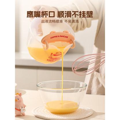 【川島屋】正版現貨 lulu豬 蛋液量杯 淘米杯 過濾杯 量杯 送禮 商品圖片 2