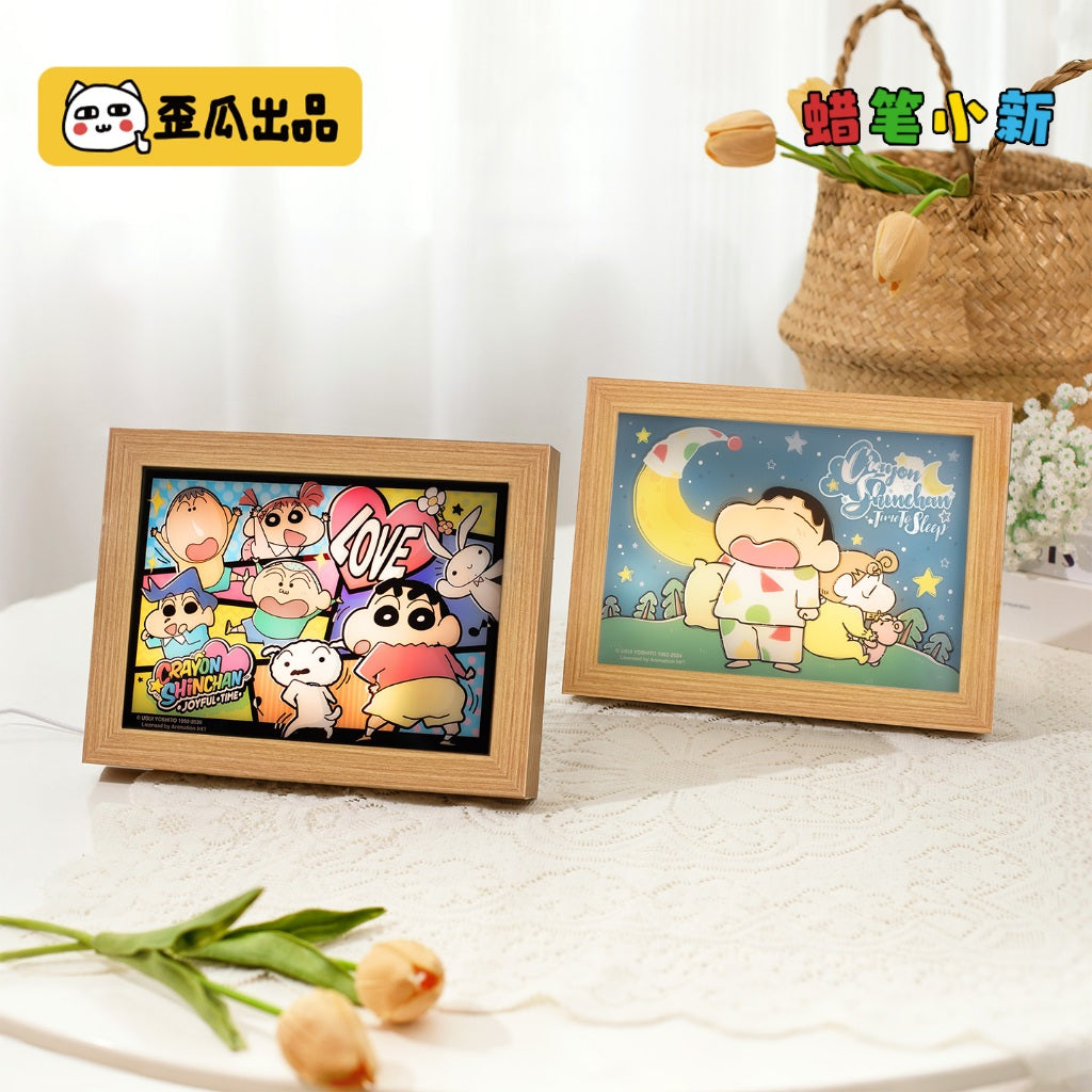 【漫貓】現貨 蠟筆小新 場景燈畫 牀頭桌面擺件裝飾品 可愛小夜燈動漫周邊 新之助 送禮 商品圖片 2