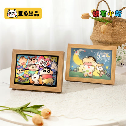 【漫貓】現貨 蠟筆小新 場景燈畫 牀頭桌面擺件裝飾品 可愛小夜燈動漫周邊 新之助 送禮 商品圖片 2