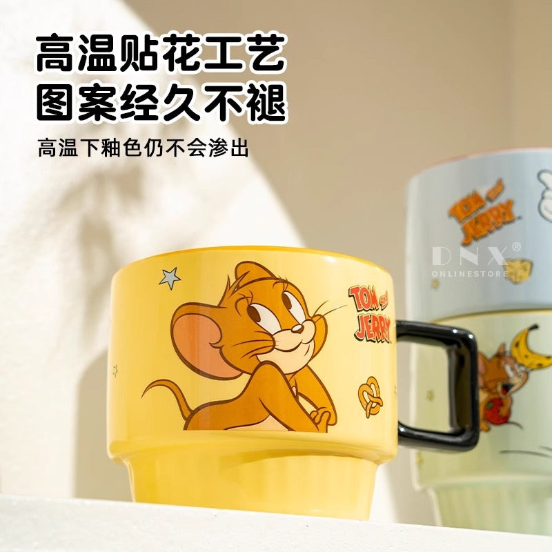 【曙曦】正版現貨 貓和老鼠 疊疊杯 馬克杯 水杯 牛奶杯 咖啡杯 飲料杯 餐具 送禮 湯姆與傑瑞 商品圖片 2