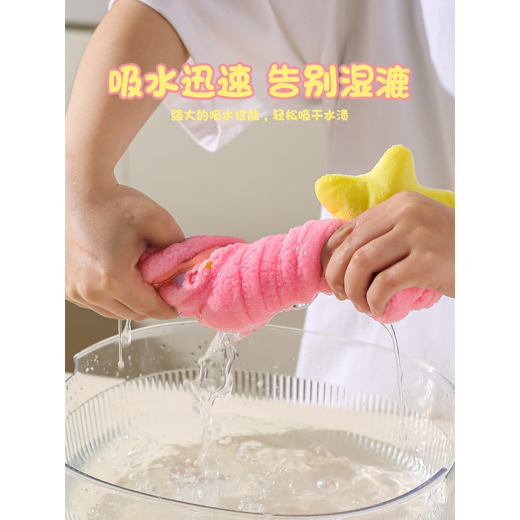 【川島屋】正版現貨 lulu豬 紐扣設計幹髮帽 輕鬆包裹  擦手巾  洗頭包頭巾 送禮 商品圖片 2