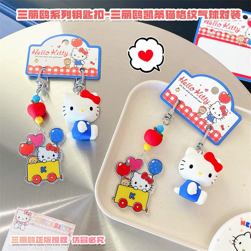 【冉紅】正版現貨 三麗鷗 鑰匙扣 鑰匙圈 氣球對裝 KT貓 包包掛件 書包配飾 鑰匙扣 送禮 商品圖片 2