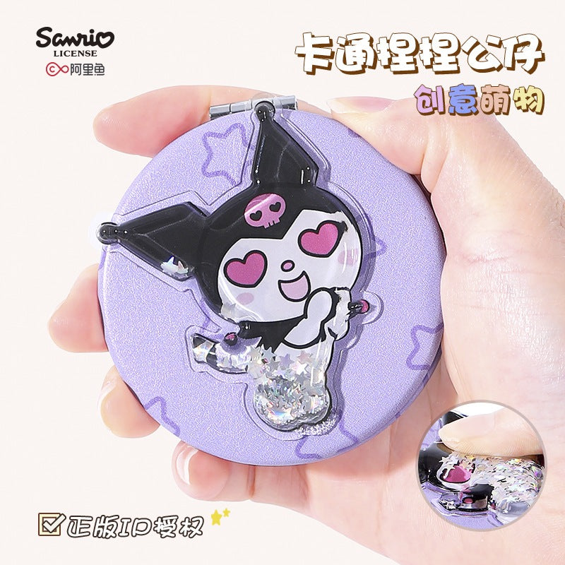 【包包寶】現貨 三麗鷗 化妝鏡 美樂蒂 油包雙面小鏡子 庫洛米 隨身便攜 方形學生鏡子 送禮 商品圖片 2