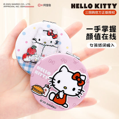 【包包寶】現貨 三麗鷗 化妝鏡 Hello Kitty 雙面折疊鏡 美妝鏡子 隨身 攜帶 包包掛件鏡子 送禮 商品圖片 2