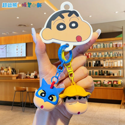 【千寶】現貨 蠟筆小新 鑰匙扣 鑰匙圈 小白 玩偶動漫吊飾 包包掛飾 書包掛件 送禮 商品圖片 2