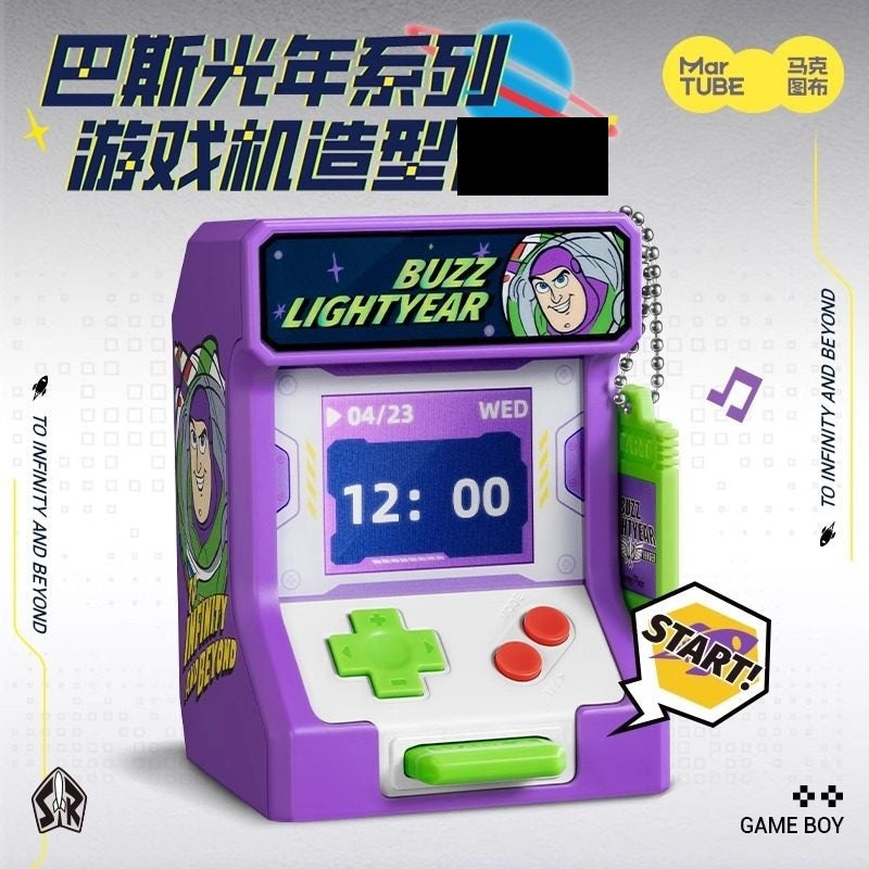 【馬克圖布】現貨 迪士尼 巴斯光年 桌面擺件 遊戲機造型 數顯時鐘 商品圖片 2