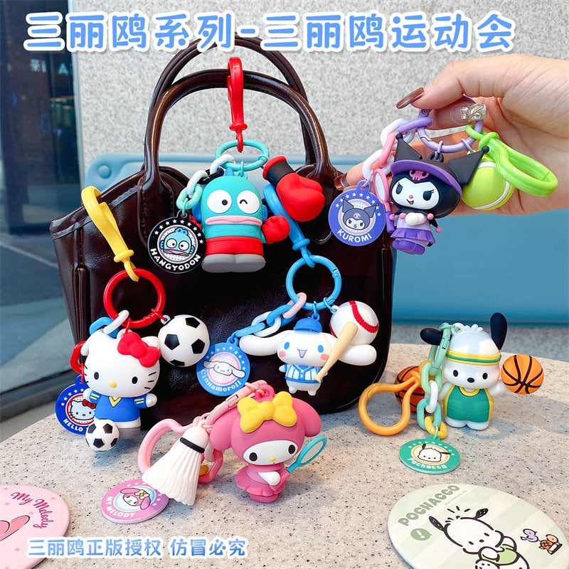 【冉紅】正版現貨 三麗鷗 鑰匙扣 鑰匙圈 運動會系列 庫洛米 吊飾 包包裝飾 書包小掛件 送禮 商品圖片 2