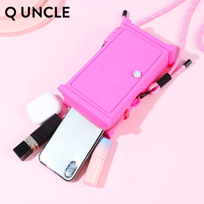 【Q UNCLE】正版 哆啦A夢 任意門 硅膠 手機包 零錢包 包包 硬幣包 耳機包 吊飾 小叮噹 掛件 收納包 斜挎包 商品圖片 2