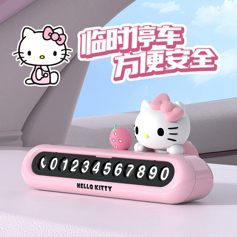 【香百川】正版現貨 三麗鷗 臨時停車號碼牌 庫洛米 美樂蒂 挪車牌 電話牌 移車卡 擺件 商品圖片 2