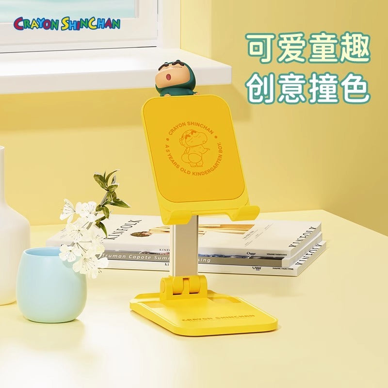 【洛克空間】現貨 蠟筆小新 桌面折疊支架 手機支架 可伸縮 手機架 直播架 平板架 新之助 自拍架 桌面支架 商品圖片 2