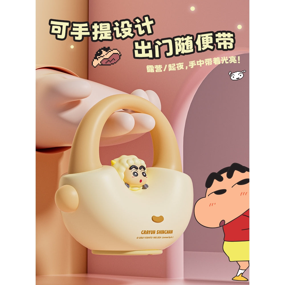 【現貨】正版 蠟筆小新 手提小夜燈 硅膠拍拍燈 牀頭燈 新之助 夜燈 療癒 禮物 聖誕 交換禮物 商品圖片 3