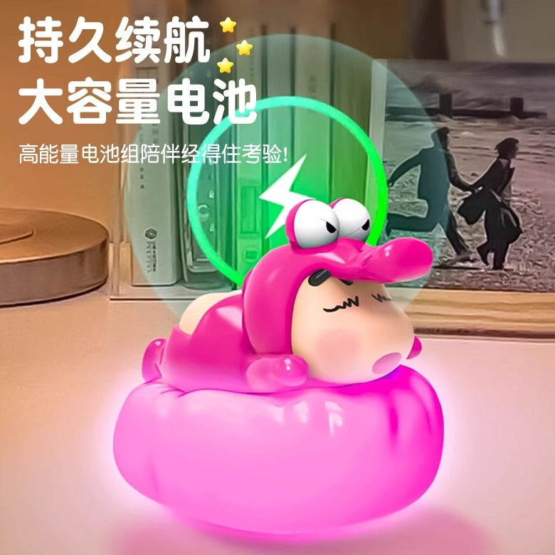【魔卡丘】正版現貨 蠟筆小新 拍拍燈 盲盒 呼吸小夜燈 炫彩氛圍燈 夜燈 牀頭燈 小白 新之助 送禮 療癒 送禮 商品圖片 3