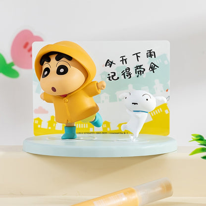 【漫貓】現貨 蠟筆小新 最新款桌面擺件 桌面景盒 手機架 新之助 睡衣小新 雨衣小新 商品圖片 3