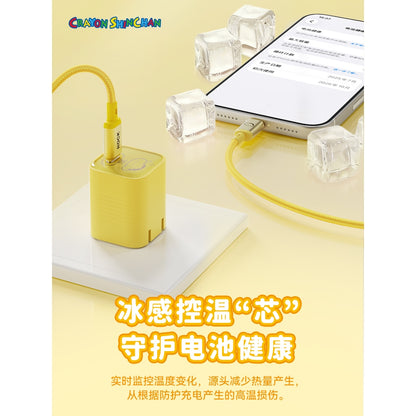 【洛克】正版 蠟筆小新 快充線 充電線 數據線 硅膠公仔款 三星 蘋果 type-c USB 快充 新之助 商品圖片 3