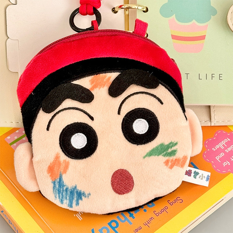 【漫貓】現貨 蠟筆小新 零錢包 耳機包 收納包 動感超人 新之助 包包 揹包 掛件 吊飾 自帶掛繩 商品圖片 3