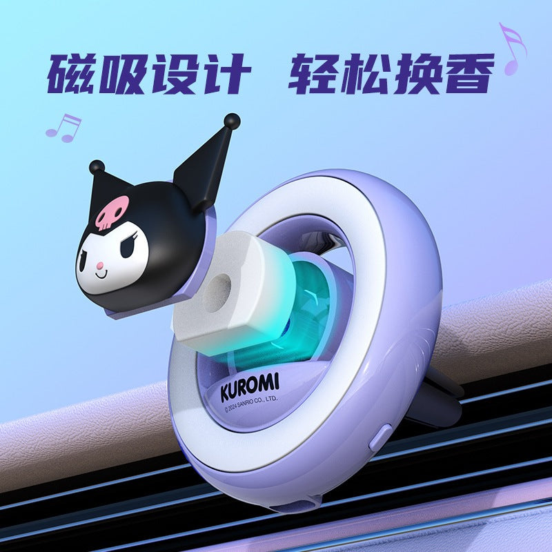 【香百川】正版現貨 三麗鷗 氛圍燈 節奏燈 汽車出風口香薰 庫洛米 美樂蒂 汽車 擺件 飾品 出風口 商品圖片 3