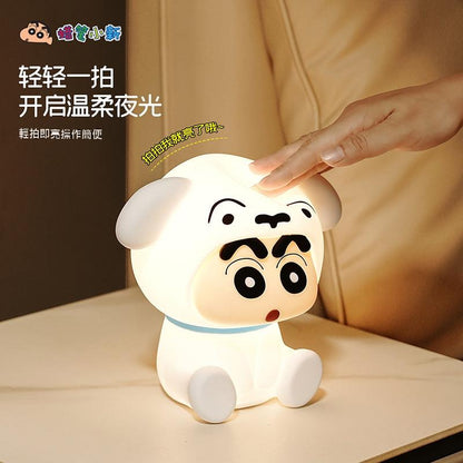 【衛青】現貨 蠟筆小新 小白 小夜燈 拍拍燈 節能燈 牀頭燈 睡眠燈 無需電池 新之助 小白 商品圖片 3
