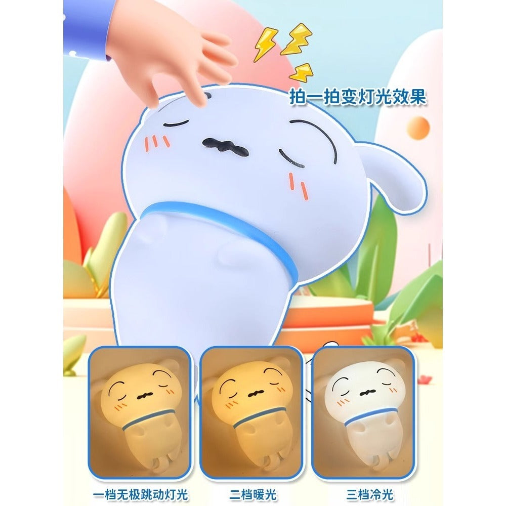 【魔卡丘】正版現貨 蠟筆小新 拍拍燈 小夜燈 需裝電池 小白 新之助 送禮 摩卡丘 療癒 送禮 氛圍燈 夜燈 商品圖片 3