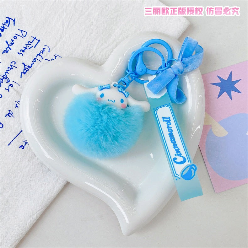 【冉紅】正版現貨 三麗鷗 鑰匙圈 鑰匙扣 掛件 吊飾 大絨球系列 送禮 帕恰狗 商品圖片 3