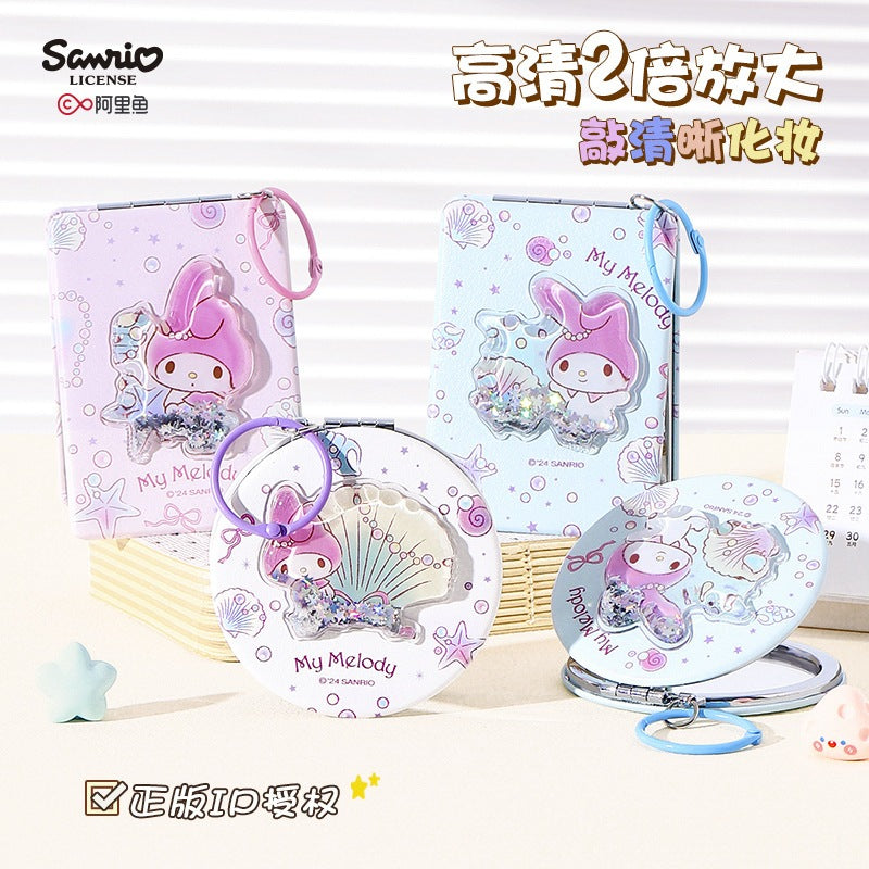 【包包寶】現貨 三麗鷗 化妝鏡 美樂蒂 油包雙面小鏡子 庫洛米 隨身便攜 方形學生鏡子 送禮 商品圖片 3
