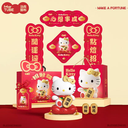 【馬克圖布】限量現貨 三麗鷗 KT貓 招財貓 擺件 小夜燈 路過感應亮燈 適合門市招財 送禮超有面 商品圖片 3