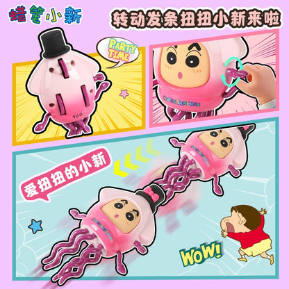 【魔卡丘】正版 蠟筆小新 cos章魚 玩具 發條公仔 盲盒 可躺著 可站著 送禮 新之助 商品圖片 3