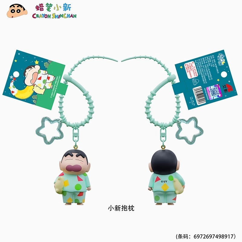 【千寶】現貨 蠟筆小新 第8代睡衣系列 鑰匙扣 鑰匙圈 掛飾 吊飾 掛件 機車 新之助 禮物 小白 商品圖片 3