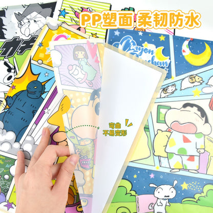 【現貨】正版 蠟筆小新 A4L夾 防水 文件夾 資料夾 辦公 家用 文具 新之助 睡衣小新 動感超人 夏日嘻嘻 商品圖片 3