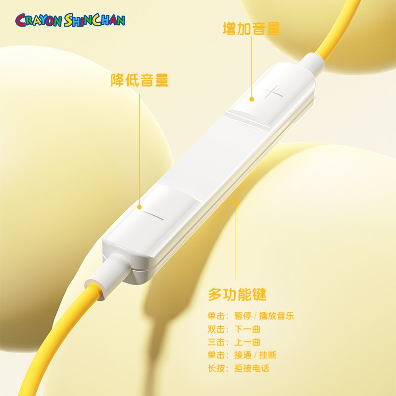 【洛克空間】現貨 蠟筆小新 耳機線 耳麥 有線耳機 聽音樂 講電話 麥克風 送禮 新之助 商品圖片 3