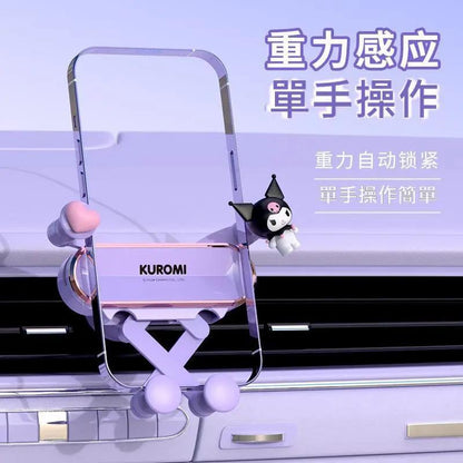 【香百川】正版 三麗鷗 手機支架 汽車支架 車用手機支架 送禮 庫洛米 美樂蒂 KT貓 商品圖片 3