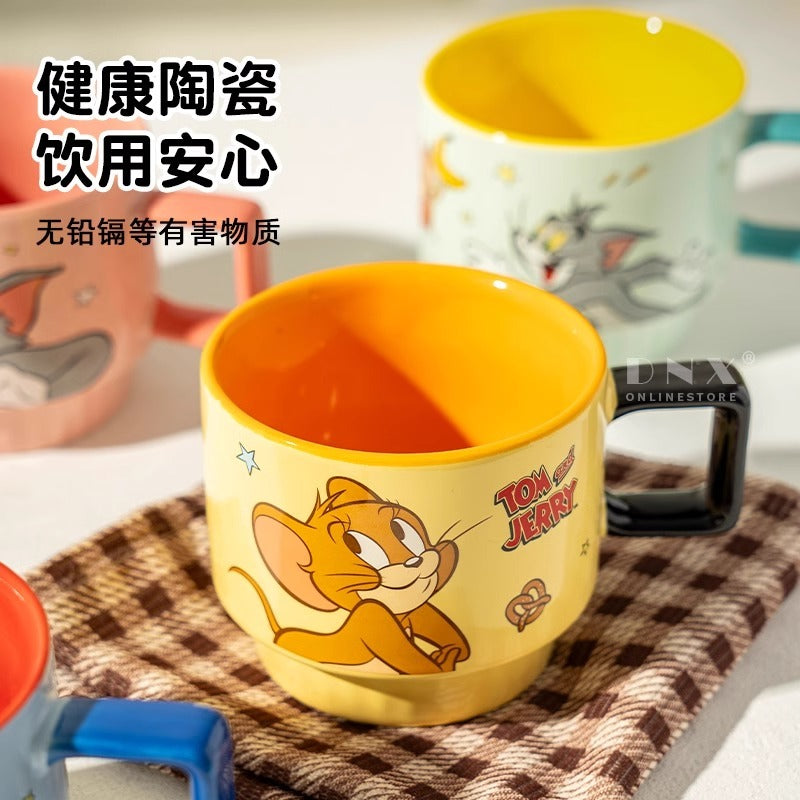 【曙曦】正版現貨 貓和老鼠 疊疊杯 馬克杯 水杯 牛奶杯 咖啡杯 飲料杯 餐具 送禮 湯姆與傑瑞 商品圖片 3