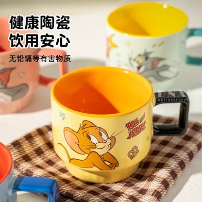 【曙曦】正版現貨 貓和老鼠 疊疊杯 馬克杯 水杯 牛奶杯 咖啡杯 飲料杯 餐具 送禮 湯姆與傑瑞 商品圖片 3