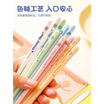 【川島屋】正版現貨 lulu豬 高顏值陶瓷筷子 抗菌防黴 色彩分筷 輕巧易握 碗 盤 筷 勺 送禮 商品圖片 3