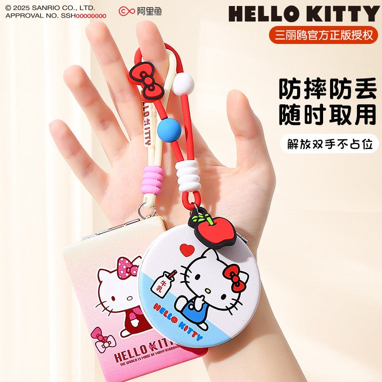 【包包寶】現貨 三麗鷗 化妝鏡 Hello Kitty 雙面折疊鏡 美妝鏡子 隨身 攜帶 包包掛件鏡子 送禮 商品圖片 3