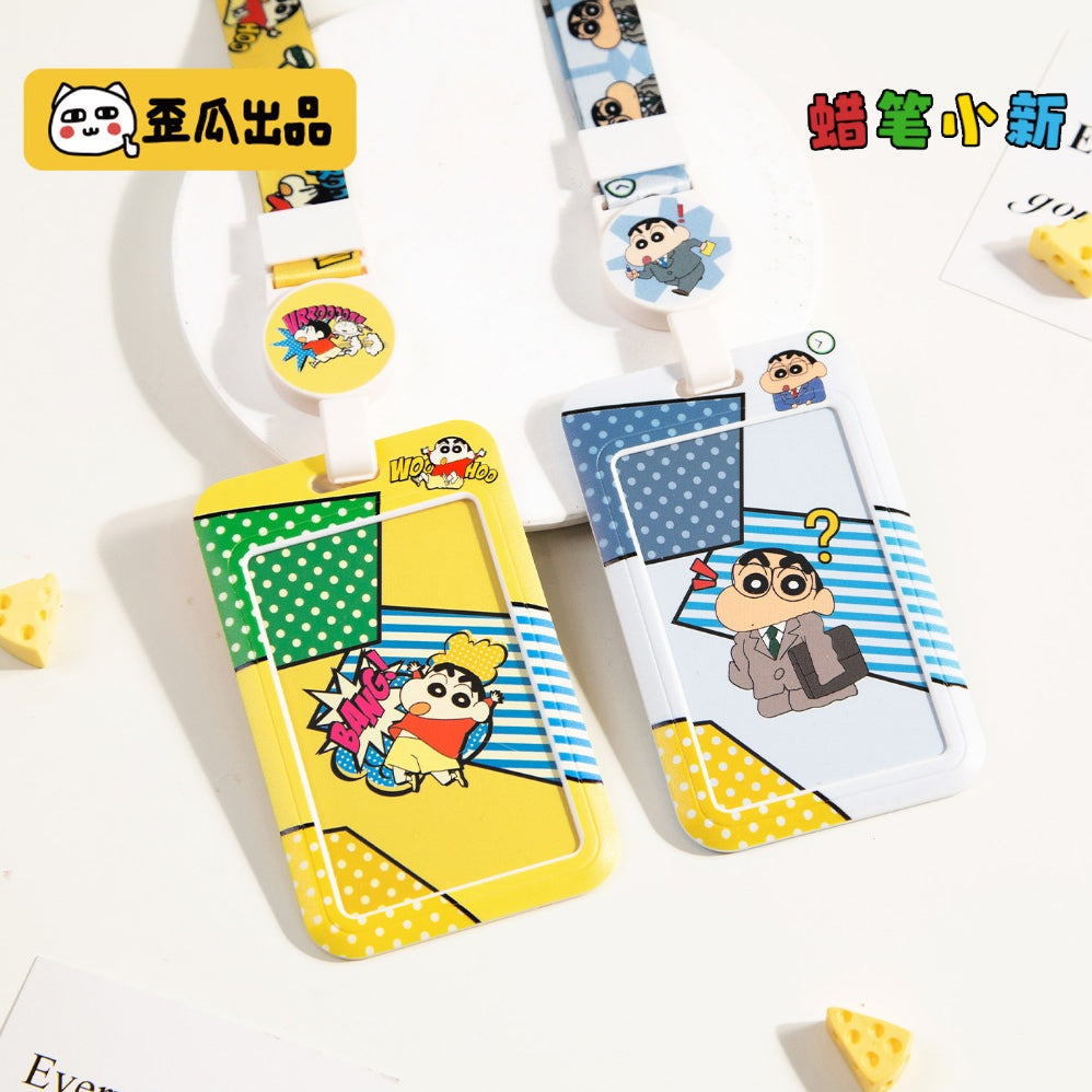 【漫貓】現貨 蠟筆小新 可伸縮卡套 公交卡卡套 工牌掛脖保護套 小卡卡套 創意學生卡保護套 送禮 商品圖片 3