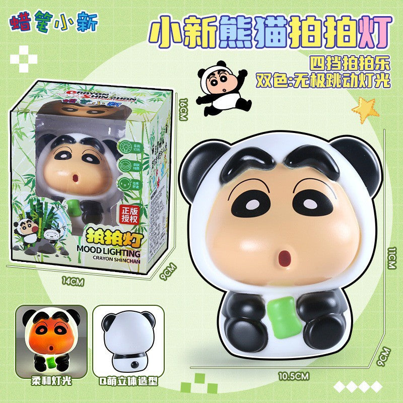 【魔卡丘】正版現貨 蠟筆小新 枕頭小夜燈 拍拍燈 可語音開關 送禮 氛圍燈 新之助 商品圖片 3