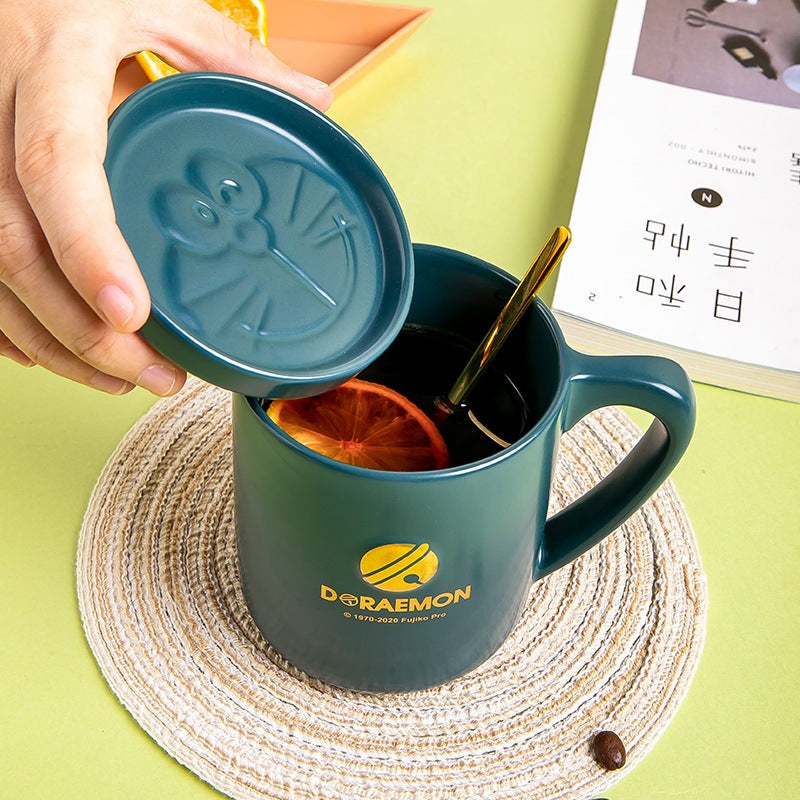 【清和】正版現貨 哆啦A夢 一杯子一輩子 鈴鐺杯 馬克杯 高顏值 有蓋無湯匙 咖啡杯 送禮 水杯 小叮噹 哆啦a夢 商品圖片 3