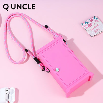 【Q UNCLE】正版 哆啦A夢 任意門 硅膠 手機包 零錢包 包包 硬幣包 耳機包 吊飾 小叮噹 掛件 收納包 斜挎包 商品圖片 3