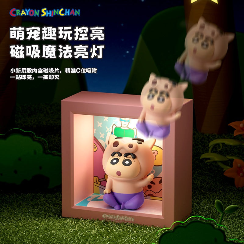 【洛克空間】正版現貨 蠟筆小新 最新款 左衛門相框小夜燈 氛圍燈 牀頭燈 cos左衛門 新之助 送禮 商品圖片 3