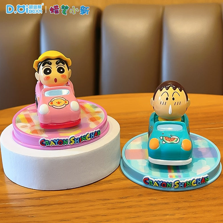 【超逗熊】正版現貨 蠟筆小新 卡丁車 擺件 公仔 車車 可原地旋轉 新之助 送禮 商品圖片 3