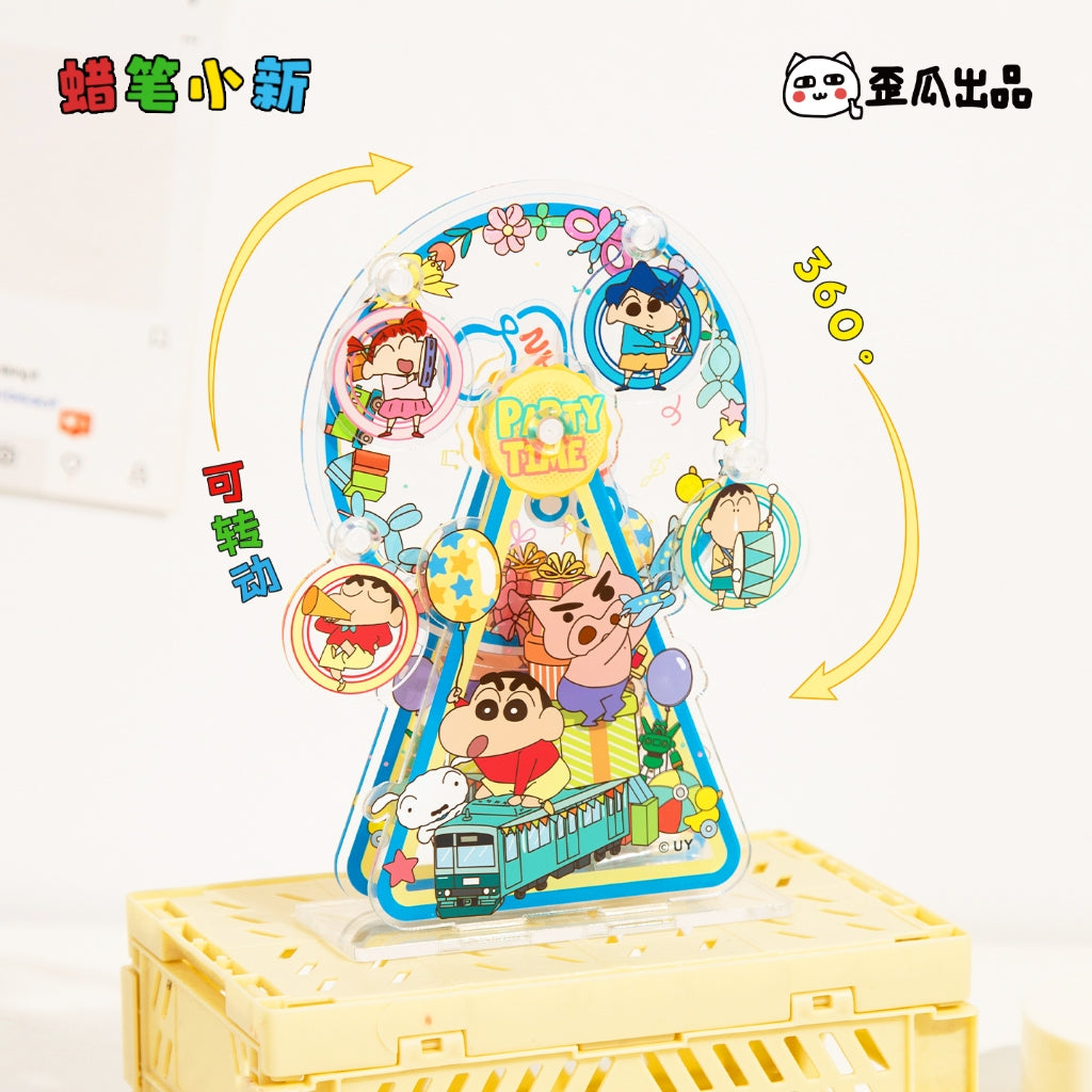 【漫貓】現貨 蠟筆小新 樂園壓克力立牌擺件 摩天輪旋轉立牌 創意桌面擺件 立牌 送禮 商品圖片 3