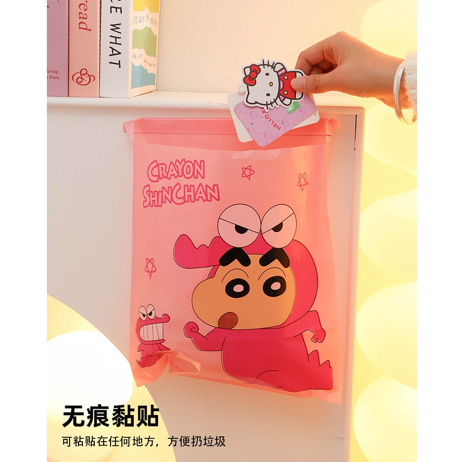 【瑞錦】正版現貨 蠟筆小新 粘貼式清潔袋 垃圾袋 30個裝 塑膠袋 貼桌面 貼車上 貼墻面 廚房 洗手間 清潔用品 商品圖片 3