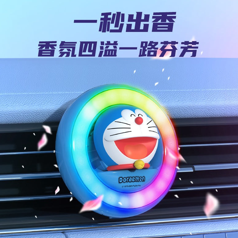 【香百川】正版現貨 哆啦A夢 節奏燈 氛圍燈 汽車出風口香薰 汽車 擺件 飾品 出風口 小叮噹 哆啦a夢 商品圖片 3